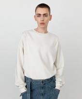 Insilence Dart Point Oversized Sweatshirt Cream Cream/M