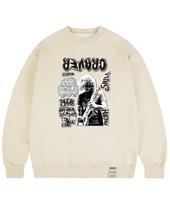 Graver Ordinary [Odnr-Unisex] Guitarist Punk Sweatshirt_Cream Cream/S