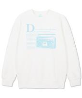 Astral Projection Retro Radio Loose Fit Sweatshirt_White L