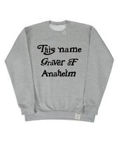 Graver [Unisex] Script Drawing Logo Sweatshirt_Gray Grey_Black Logo/L