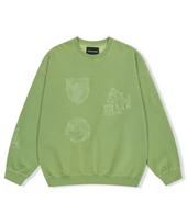 Yes Ic Y.E.S Pigment Embroidery Sweatshirt Green L