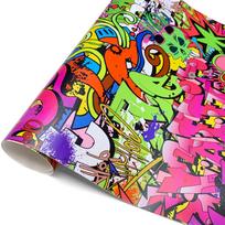 Car Film Covering Waterproof Vinyl Wrap Motorcycle Helmets Cartoon Films Skateboard Graffiti Painting Film Street Graffiti Decor 10cmx150cm