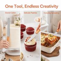 Stainless Steel Cake Icing Spatula Straight Blade Cake Scraper Spatula  Cake Decorating M