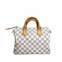 [Pre-Owned] Speedy Pillow Bag Classic Checkered No Shoulder Strap Canvas And Leather Shoulder Crossbody Tote Bag 25 - Very Good #14PBVRI ONE SIZE