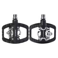 Pedały Rowerowe Mtb 2 W 1 Zatrzaskowe Platformowe/Spd 370010001 Czarne