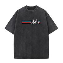 Bike Stripes Velodrome Bicycle Bleach T-Shirts Men Funny Tee Shirt Crewneck Classic Short Sleeve Washed T Shirts Gift Idea Tops S įvairiaspalvis