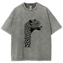 Šaunus leopardinis marškinėlis Unisex marškinėliai Viršutinė dalis Vyrams Moterims Trumpomis rankovėmis Medvilninis Streetwear Harajuku Grafinis medvilninis marškinėlis S įvairiaspalvis