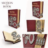 3D Mechanical Book with Rotating Gears, Steampunk Desk Decor Model for Home One Size
