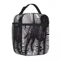 Bestselling Staffordshire Bull Terrier Mosaic Multi Pocket Lunch Box Bag Cruise Travel Bento Bag One Size