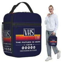 VHS The Future Is Here 1976 Worn Out Dks Insulated Lunch Bag for Women Office Cooler Thermal Food Box Tote Lunch Boxes Container One Size