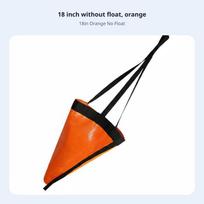 Sea Anchor Sturdy PVC Kayak Drogue Boat Glide Brake Complete Kit Boat Glide Anchor Portable for Catch Ermen, Kayaking, Trolling 18 Orange No Float