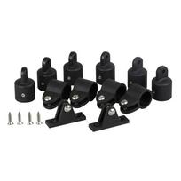12 Pcs Nylon Marine Boat Bimini Top Hardware Fittings Set Eye End Cap/Jaw Slide Pipe Clamp & Deck Hinge Boat Accessories Marine 25mm