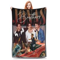 Jonas Bros Tour Blanket Multiple Sizes Soft Fuzzy Plush JONAS20 Concert Throw Blankets for Sofa Couch and Bed Size: 75*100cm, Weight: 230 GSM