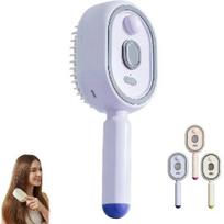 Electric Portable Spray Massage Comb Detangling Hair Brush With Moisturizing Spray And Scalp Massage Function For All Hair Types violetinė