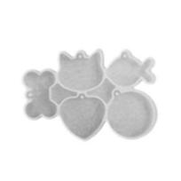 1/2Piece for Cat Bone Fish Keychain Epoxy Resin Silicone Mold Pendant Jewelry Ma