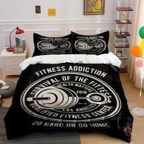 Barbell logo with text. Bedding sets Duvet cover sets Duvet covers Pillowcases(1*Duvet Cover 2*Pillowcases without duvet insert) 135x200cm