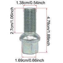 M12x1.5 M14x1.5 Wheel Tyre Bolt Locking Screw Automobiles Wear Parts Bolts Replacement Car Accessories high quality material M14x1.5