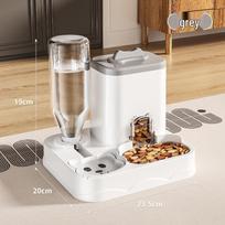 Dual Pet Feeder & Waterer: Automatic Food and Water Dispenser for Cats white
