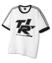 Trillion Track Line Graphic Ringer Half T-Shirt_White White/M