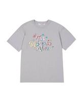 The Museum Visitor Party Glitter Logo T-Shirts (Light Gray) L