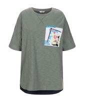 Vivi Olivia Casual Print Short Sleeve T-Shirt_Vvcasxm6276 Color: Green(43)/090