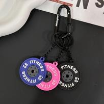 with D-shaped Carabiner Barbell Plates Key Chain 3-in-1 Fitness Series Pendant  Fitness Prople Style 7