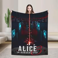 Arisu Alice In Borderland 3 Blanket Quality Soft Throw Blanket Spring Travel Couch Chair Novelty Bedspread Size: 75*100cm, Weight: 230 GSM