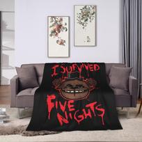 At Freddys Phantom Freddy Blankets Fleece Autumn FNAF Game Breathable Warm Throw Blankets for Bedding Bedroom Bedding Throws Size: 75*100cm, Weight: 230 GSM