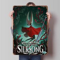 Hollow Knight Silksong Game Art Metal Poster Customized Wall Art Retro Vintage Tinplate Signs for Room Decor Men Coffee Bar 20X30CM
