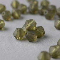 Premium Khaki 4mm Epoxy Bicone Crystal Clear Sew-On Glass Stones 2-Point Beads Garment Trim Embroidery Factory Supplier 4 mm chaki