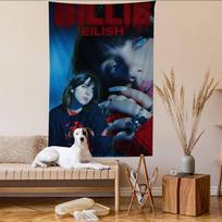 Hot Singer B-Billies E-EilishS Anime Tapestry Hippie Flower Wall Carpets Dorm Decor Wall Hanging Home Decor 100X70CM