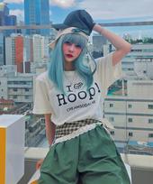 Cream Soda Lab Basketball Hoop Oversized Short Sleeve T-Shirt (Type B) Ivory/L(2)