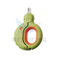 2-in-1 LED Ear Mite Light Portable Donut Ring Pet Nail Clipper Scissors for Dog and Cats (Green,110*71*17.5mm) žalia