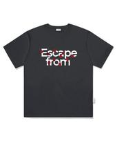 Escape From Logo Ladybug Print Oversized Short Sleeve T-Shirt Charcoal L