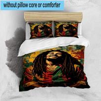 Bob music Vibrant Art 3pcs Bedding,Including 1pc Duvet Cover And 2pcs Pillowcases Perfect for Christmas,Ideal for Bedroom, Dormitory 135cm*200cm