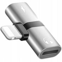 Adapter Rozdzielacz Przejściówka Do Apple Iphone Adr3_Srebrny
