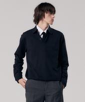 Notig Poly-Blend Thierry Long Sleeve Sweater Charcoal Gray_Okw2Swtl201Cg Charcoal Grey/100