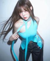 New Arin Ruby Flower One Shoulder Sleeveless Knit Aqua Blue Aqua Blue/Free
