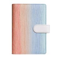 Gradient A6 6-Ring Loose-leaf Budget Binder with Zipper Pockets Cash Envelopes & Stickers for Financial Planning Gift Organizer (as the picture,None)