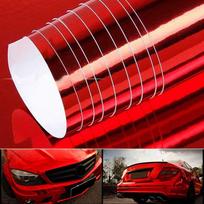 5 metrai raudonos chromo dengimo plėvelės Automobilio lipdukai Vinilinė plėvelė Motociklo vyniojimo folija Cricut kėbulo lipdukas Automobilio anglies pluošto oro vyniojimas 10cm X 152cm