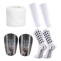 Football Shin Guard Adult Football Socks and Mini Shin Guard Leg Cover Set Shin Guard Adult Football Anti slip Sports Socks S balta