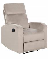 Beliani Išskleidžiamas fotelis VERDAL veliūrinis Beige-Grey | 508650 Bel | 4255664877499