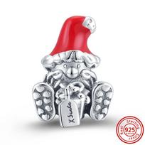 925 Silver Gingerbread Man Santa Tree Sock Pendant Snowman Bead Fit Original  Charm Bracelet Women Christmas Fine Jewelry