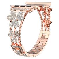Bling Metal Bracelet for Apple Watch Band Ultra 49mm Women Luxury Stainless Replacement Strap 45mm 42mm for iWatch 9 8 7 Watchband 44mm 41mm 40mm 38mm For 38mm 40mm 41mm