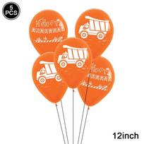 Aliuminio folijos balionų rinkinys statybinėms transporto priemonėms Gimtadienio vakarėliui vienkartinis popierinis puodelis stalo reikmenų balionų rinkinio dekoravimas 12" Balloon 5pcs E