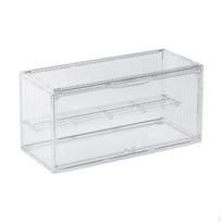 Storage Cabinet Display Box Versatile Stackable Organizer, Simple Cabinet, Clear