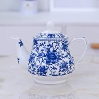 Teapot Ceramic Tea Pot Blue and White Teapot Tea Pot for Home Office 25 Oz United States