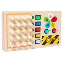 2 In 1 Montessori Busy Board Light Switch Games Toddlers Sensory Manipulation Board Parish Learning Activity Wooden Children Toy