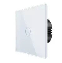 Spring One Gang, One Way Touch Switch, Glass White