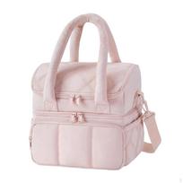 Insulated Lunch Box Tote Bag for Women Men Office Work Outdoor Boys Girls rožinė